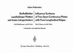 Cover Einflußfelder zweifeldriger Platten mit freien Längsrändern / Influence Surfaces of Two-Span Continuous Plates with Free Longitudinal Edges (eBook, PDF)