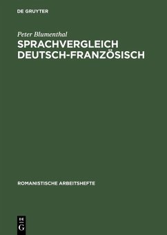 Sprachvergleich Deutsch-Französisch (eBook, PDF) - Blumenthal, Peter