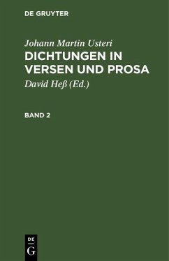Dichtungen in Versen und Prosa (eBook, PDF) - Usteri, Johann Martin