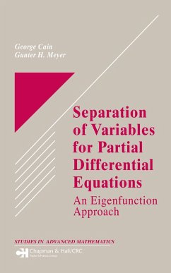 Separation of Variables for Partial Differential Equations (eBook, PDF) - Cain, George; Meyer, Gunter H.