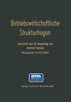 Betriebswirtschaftliche Strukturfragen (eBook, PDF) - Henzler, Reinhold; Alewell, Karl