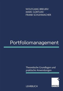 Portfoliomanagement (eBook, PDF) - Breuer, Wolfgang; Gürtler, Marc; Schuhmacher, Frank