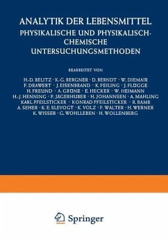 Analytik der Lebensmittel (eBook, PDF) - Belitz, H. -D; Schormüller, J.