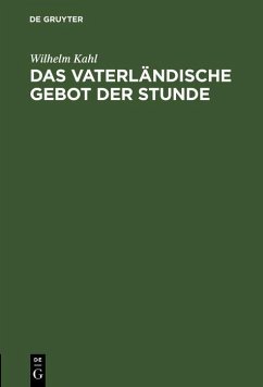 Cover Das vaterländische Gebot der Stunde (eBook, PDF)