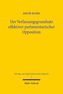Cover Der Verfassungsgrundsatz effektiver parlamentarischer Opposition