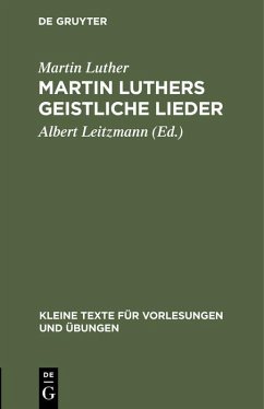 Cover Martin Luthers geistliche Lieder (eBook, PDF)
