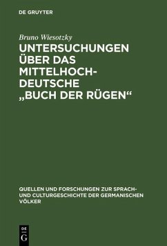 Cover Untersuchungen über das mittelhochdeutsche 