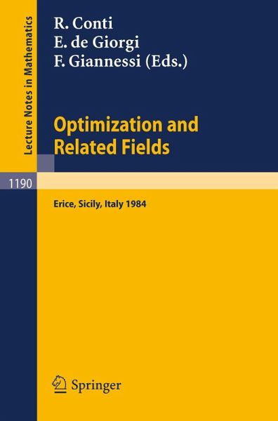 Optimization and Related Fields (eBook, PDF) Optimization and Related Fields (eBook, PDF)
