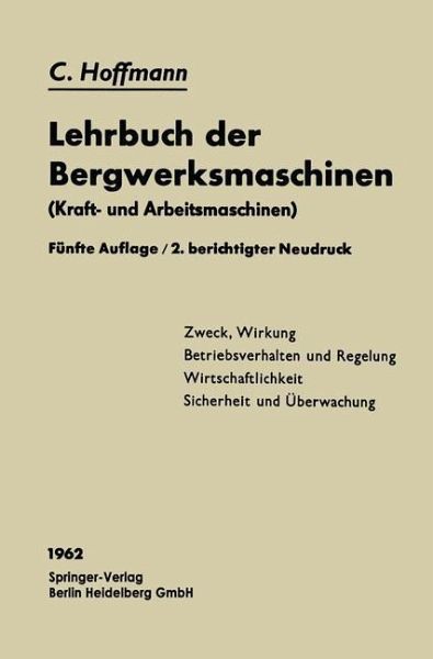 Lehrbuch der Bergwerksmaschinen (eBook, PDF)