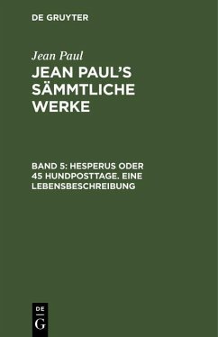 Cover Hesperus oder 45 Hundposttage. Eine Lebensbeschreibung (eBook, PDF)