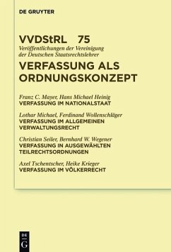 Verfassung als Ordnungskonzept (eBook, PDF) - Mayer, Franz; Heinig, Hans Michael; Michael, Lothar; Al., Et