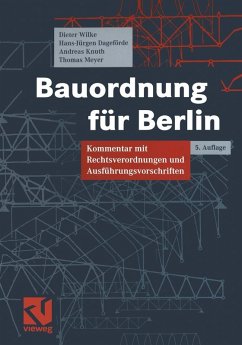Bauordnung für Berlin (eBook, PDF) - Wilke, Dieter; Dageförde, Hans-Jürgen; Knuth, Andreas; Meyer, Thomas
