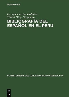 Cover Bibliografía del español en el Peru (eBook, PDF)