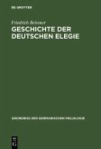 Geschichte der deutschen Elegie (eBook, PDF)