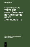 Texte zur französischen Romantheorie des 19. Jahrhunderts (eBook, PDF)