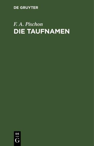 Die Taufnamen (eBook, PDF)