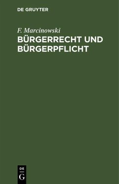 Cover Bürgerrecht und Bürgerpflicht (eBook, PDF)