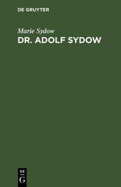 Cover Dr. Adolf Sydow (eBook, PDF)