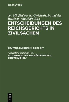 Allgemeiner Teil des Bürgerlichen Gesetzbuches, 1 (eBook, PDF)