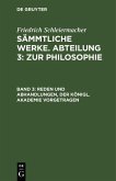 Reden und Abhandlungen, der Königl. Akademie vorgetragen (eBook, PDF)