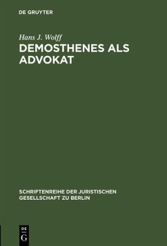 Demosthenes als Advokat (eBook, PDF) - Wolff, Hans J.