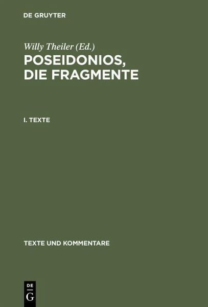 Poseidonios, die Fragmente (eBook, PDF) Poseidonios, die Fragmente (eBook, PDF)
