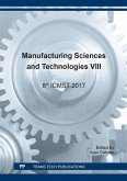 Manufacturing Sciences and Technologies VIII (eBook, PDF)
