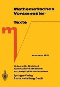 Mathematisches Vorsemester (eBook, PDF)