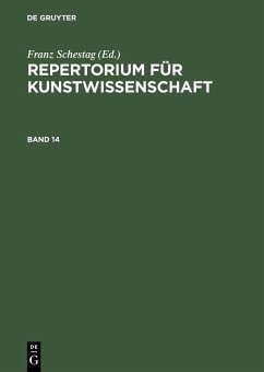 Repertorium für Kunstwissenschaft. Band 14 (eBook, PDF)