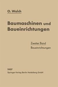 Cover Baumaschinen und Baueinrichtungen (eBook, PDF)