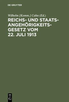 Cover Reichs- und Staatsangehörigkeitsgesetz vom 22. Juli 1913 (eBook, PDF)