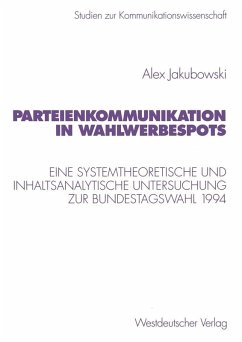 Cover Parteienkommunikation in Wahlwerbespots (eBook, PDF)