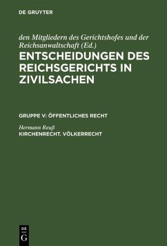 Kirchenrecht. Völkerrecht (eBook, PDF) - Reuß, Hermann