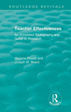 Teacher Effectiveness (eBook, PDF) - Powell, Marjorie; Beard, Joseph W.