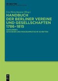 Handbuch der Berliner Vereine und Gesellschaften 1786-1815 (eBook, PDF)