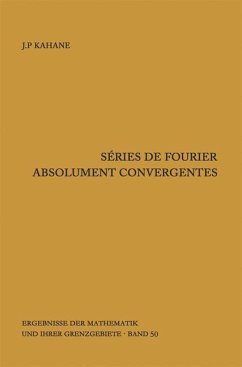 Séries de Fourier absolument convergentes - Kahane, Jean-Pierre