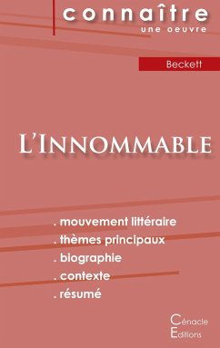 Fiche de lecture L'Innommable de Samuel Beckett (Analyse littéraire de référence et résumé complet) - Beckett, Samuel