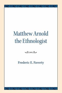 Cover Matthew Arnold the Ethnologist