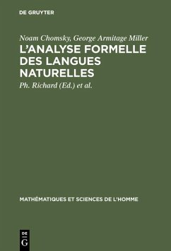 L'analyse formelle des langues naturelles (eBook, PDF) - Chomsky, Noam; Miller, George Armitage