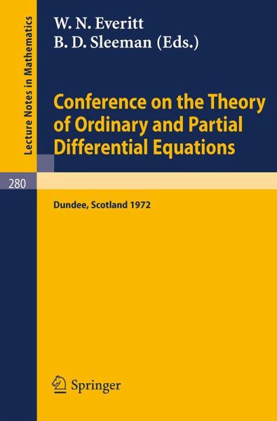 Conference on the Theory of Ordinary and Partial Differential Equations (eBook, PDF) Conference on the Theory of Ordinary and Partial Differential Equations (eBook, PDF)
