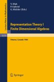 Representation Theory I. Proceedings of the Fourth International Conference on Representations of Algebras, held in Ottawa, Canada, August 16-25, 1984 (eBook, PDF)