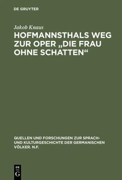 Cover Hofmannsthals Weg zur Oper 