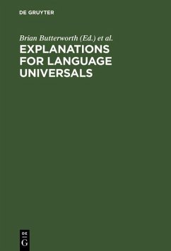 Explanations for Language Universals (eBook, PDF)