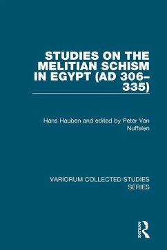 Cover Studies on the Melitian Schism in Egypt (AD 306-335) (eBook, ePUB)