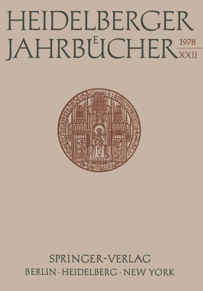 Heidelberger Jahrbücher (eBook, PDF) Heidelberger Jahrbücher (eBook, PDF)