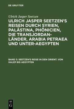 Cover Seetzen's Reise in den Orient. Von Halep bis Aegypten (eBook, PDF)