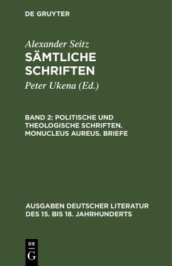 Cover Politische und theologische Schriften. Monucleus Aureus. Briefe (eBook, PDF)