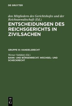 Bank- und Börsenrecht. Wechsel- und Scheckrecht (eBook, PDF)