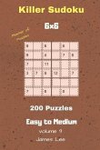 Master of Puzzles - Killer Sudoku 200 Easy to Medium Puzzles 6x6 Vol. 9
