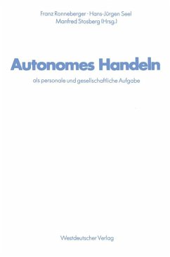 Cover Autonomes Handeln als personale und gesellschaftliche Aufgabe (eBook, PDF)